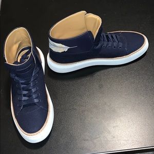 Buscemi,  90mm, Crepone, Navy Blue, White, Hightop